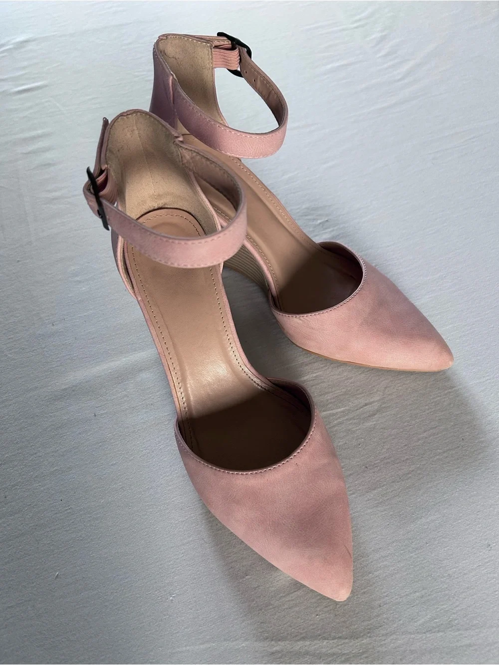Ankle-Strap Pink Wedge Heels - Chic Everyday Comfort